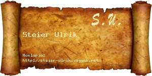 Steier Ulrik névjegykártya